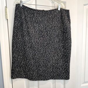 Lafayette 148 Wool Blend Speckled Pencil Skirt